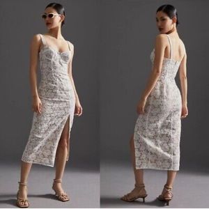 NWT new Anthropologie Hutch Slim Lace Corset Midi Dress size 10